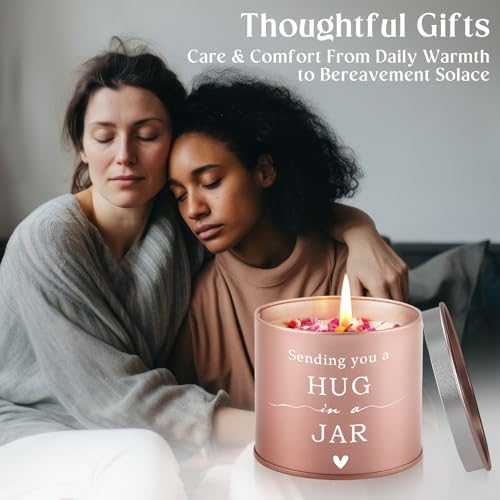KAAYEE Thinking of You Gifts, 9oz Lavender Scented Candles Hug in a Box for Women Sympathy Gift, Get Well Soon Gifts for Women, Hug Thank You Gift for Friends Female Work Bestie（Hug）