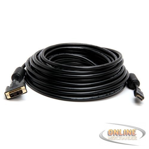 TopOne 50` ft (28AWG) HDMI Male to DVI-D Male Digital Video Cable