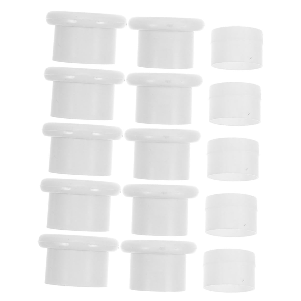 Bouchons pour tringles à rideaux blancs en PVC résistant et embouts décoratifs de douche