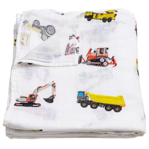 Image of Ali+Oli Muslin Swaddle Blanket for Baby (Transport) Large 47" x 47" Soft Rayon Made from Bamboo & Organic Cotton, Machine Washable Receiving Blanket Wrap for Newborn to Toddler