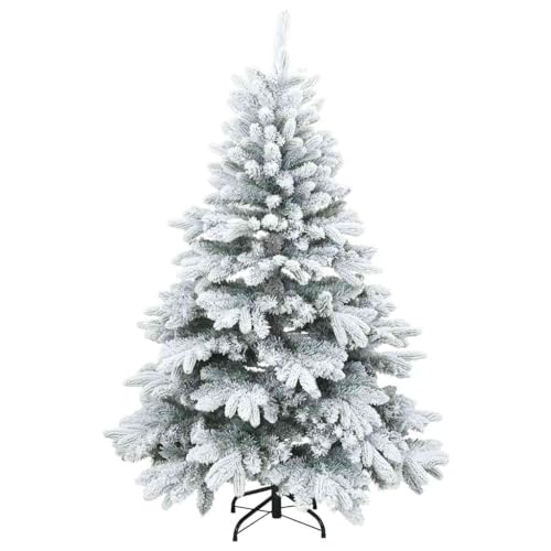 Árbol de Navidad artificial sin enredos con 150 luces LED y base plegable 5