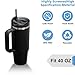 JLDLAI 2 Pack Tumbler Lid for Stanley 40 oz Cup,Replacement Lids for Stanley Tumblers Travel Coffee Mug Spill Proof Splash Resistant Silicone Sliding Covers(Black)