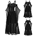 AMhomely Halloween Dress Medieval Costume Women Butterfly Sleeve Maxi Dress Cold Shoulder Steampunk Corset Dress for Women Gothic Clothes Black, L AMhomely Halloween Dress Medieval Costume Women Butterfly Sleeve Maxi Dress Cold Shoulder Steampunk Corset Dress for Women Gothic Clothes Black, L