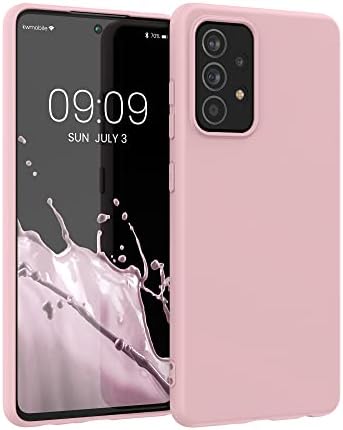 kwmobile TPU Case Compatible with Samsung Galaxy A52 / A52 5G / A52s 5G - Case Soft Slim Smooth Flexible Protective Phone Cover - Metallic Berry