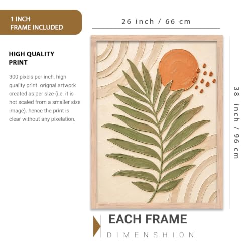Image of kotart Boho Painting with Frame | Boho Art Painting With Frame Home Decoration For Living Room Bed Room Hotel Wall Decor Digital Reprint (26X38 inch)