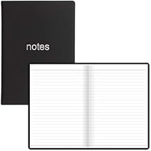 Letts Dazzle A5 Notebook, White Paper, 192 Pages, 8.25 x 5.75 x 0.375 Inches, Black B090112