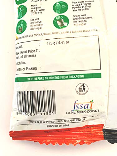 Image of Jalani Orange (125g Pouch Each) 375g, Pack of 3