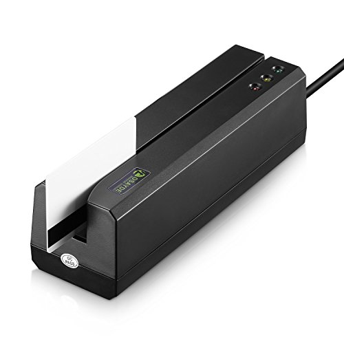 IT OSAYDE 606 Credit Card Reader USB Magnetic Stripe Card Reader Writer with 3 Tracks, for Credit Card, Debit Card, Gift Card, Club Membership Card All Magnetic Swipe Card with 20 Blank Cards