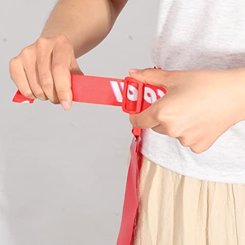 Anckne Flag Football Set, 2 Player Flag Football Belts For Kids/Youth/Adult, Includes 2 Adjustable Belts, 6 Flags, Strong Buckle Belt For Kids Players Of Flag Football (3 Red & 3 Blue Flags) #TOP5
