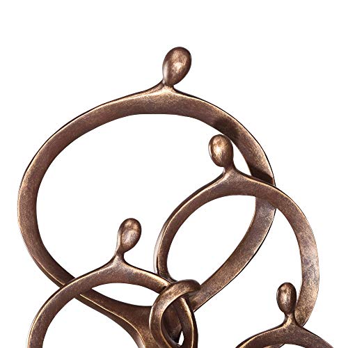 Kensington Hill Abstract Family Modern Rustic Standing Sculpture Tall 19 1/4" High Bronze Brown Cast Resin For Living Room Dining Bathroom Bedroom Office End Table Book-Shelf Mantle Dresser #TOP2