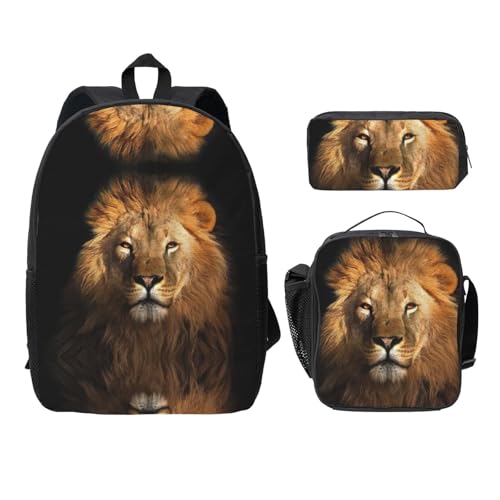Sac à dos lion avec trousse et sac repas EdWal pour la rentrée scolaire