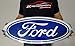 ZIC Motorsports Ford Blue Oval Heavy Duty Metal Garage Wall Sign - Large 29" X 11"