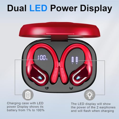 Image of Wireless Earbuds, 75hrs Bluetooth 5.4 Headphones Sport, In Ear Earphones