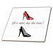 3dRose ct_172388_1 Life is Short Buy The Shoes, Picture of Shoes, Black Lettering Ceramic Tile, 4-Inch