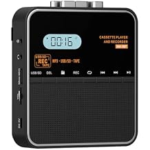 Small Cassette Tape Player Recorder, Cassette to MP3 Converter by USB or SD Card