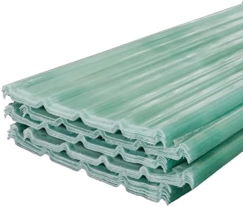 12 Pcs Corrugated roof Sheet Insulating Daylighting Panels 1.5 Thick Clear Roofing Panel FRP Garage Shed Rainproof Board for Greenhouse Pergola(1.5mm-90x150cm-35 x59)