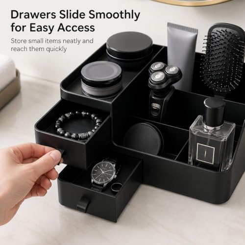 Cologne Organizer for Men with Drawers, Perfume Stand & Storage — view 4