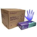 Dr.GreenPanda Medium 1000pcs Great Value Blue Nitrile Medical Exam Gloves Food Safe for Healthcare Food Prep Food Handling Cooking Cleaning Multipurpose Light Work Latex Free Powder Free Non-Sterile