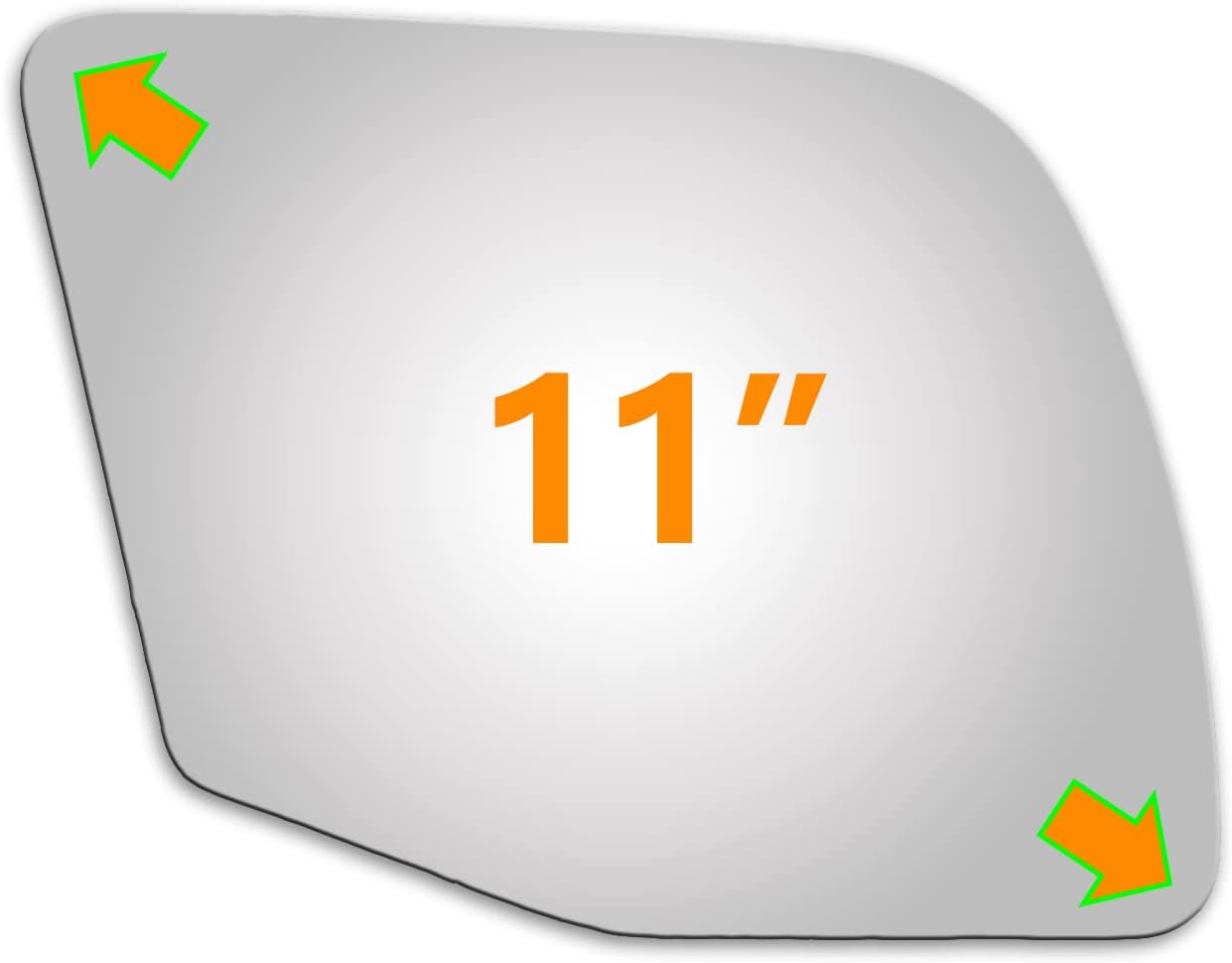 WLLW Mirror Glass for Ford E-150/E-250/E-350/E-450/Econoline E-150/E-250/E-450/E-450 Super Duty Passenger Side Only Right Convex Replacement Glass with Adhesive