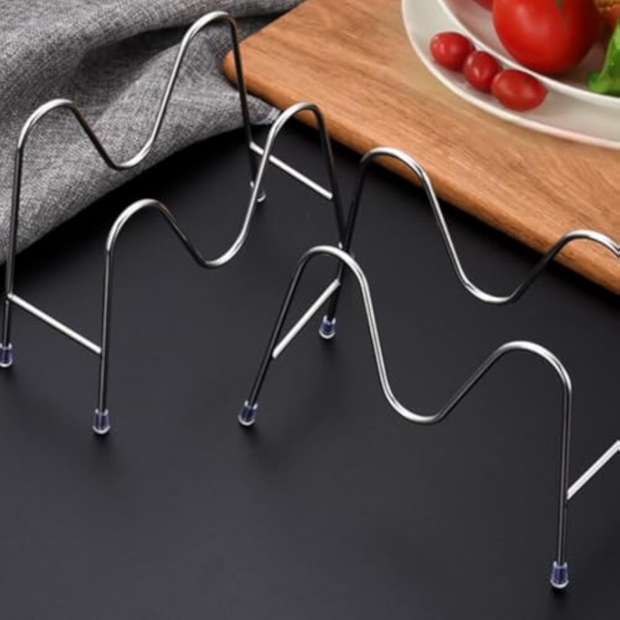 2pcs Stainless Steel Cutting Board Holder Rack