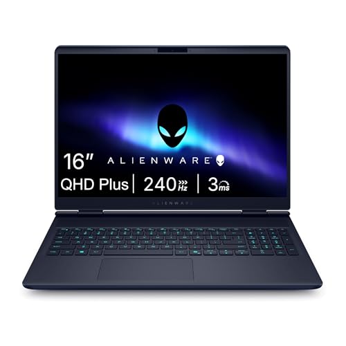 Alienware 16X Gaming Laptop, AI Enabled Intel Core Ultra9 HX Processor, 32GB DDR5, 1TB SSD, NVIDIA GeForce RTX 5070, 8GB GDDR7, 16" QHD+ 240Hz Display, Backlit KB, Interstellar Indigo, 2.66kg