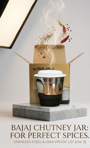 Image of Bajaj Original 180ml Chutney Grinding Jar Compatible with 50+ Bajaj and MR Mixer Grinder Models, Original Replacement Jar Assembly