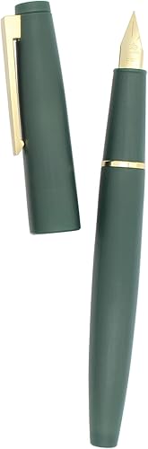 Miniatura 5 de Gullor Pluma estilográfica de color X80, diseño simple con convertidor y caja de regalo, clip dorado, punta fina (0.020 in), verde