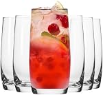 KROSNO Blended Verres à longue boisson 6 | 13.9 oz (410 L'eau, le jus, les cocktails, la verrerie Highball, le cristal clair.Lavage-vaisselle sans danger, fabriqué en Europe. Verre sans plomb, verre à cocktail, demi-verre, bière.