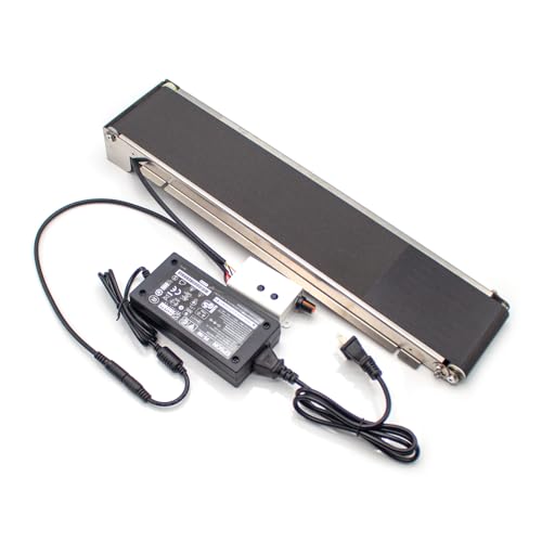  Toplionace Mini Distributore Automatico Trasportatore DC 24V 35rpm Acciaio Inossidabile, Nastro Trasportatore Automatico per Corsia di Carico 460x85mm, Carico 3,5-5kg (con Potere e Governatore)