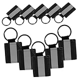 BRIGHTFUFU 10個反射キーチェーンタグ キーホルダー バッグチャーム 両面反射 自転車や鍵に取り付け可能 夜間の視認性向上