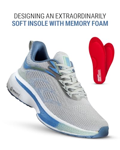 ASIAN Men's HYPERCUSHION-01 Running Shoes Blue LGREY BLUE - Image 5