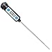 Anpro cooking thermometer, DT-10 Instant Read Digital Cooking Meat Thermometer with Long Probe for Food, Meat, Candy and Bath Water - Black