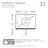 ELITE SCREENS tripod screen Tripod white 244 x 183 cm, 4:3 format 120 inches, T120NWV1