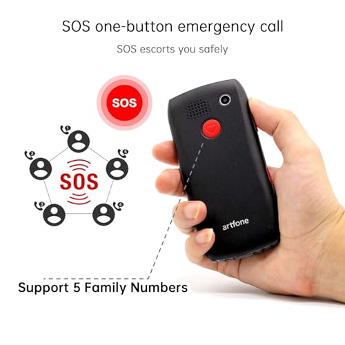 artfone C1 Seniorenhandy ohne Vertrag | Nano SIM Handy mit Notruftaste | Rentner Handy große Tasten | 2G GSM Handy |1400 mAh Akku Lange Standby-Zeit
