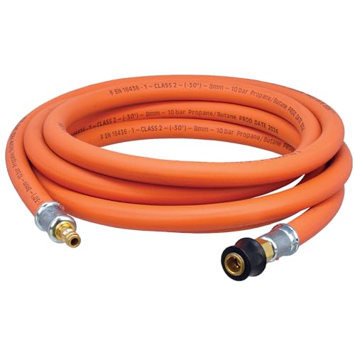 HAMILTON GAS PRODUCTS BBQ Gas Hose - 3M | Quick Release Caravan Point Gas Hose | Suitable for use with Cadac Portable BBQ's | Compliant with EN-16436-1 | Ideal for Camping & Motorhomes