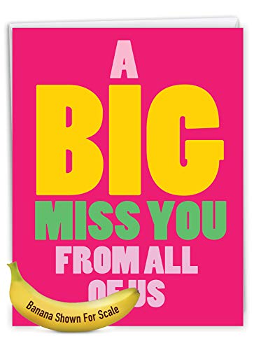 Nobleworks A Big Miss You - Loving Miss You Greeting Card With Envelope (Big 8.5 X 11 Inch) - Big, Bold Letters, Thinking Of You Card From All Of Us J2733Myg-Us #TOP7