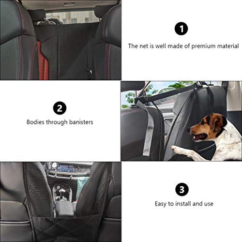 POPETPOP Barreira Pet CÃ£o Carro Rede Barreira 14. 7 X 26. 7 Polegadas Auto Safety Mesh Mesh Do Asse