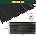 18 pcs Galvanized Steel Roof Panels,L42.52×W17.72 Inch Metal Roof Panels,Corrugated Tin Roofing Panels Roof Protector for Garages Black