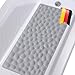 Produktbild NYPOS Badewannenmatte rutschfest (80x40 cm) | schimmelfrei & maschinenwaschbar | Anti-Rutschmatte, Wanneneinlage Badewanne, Badewanneneinlage in Grau