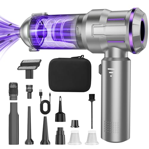 Koreal Car Vacuum Cleaner, 22000PA High Power Suction Vacuum Cleaner Cordless,4 in 1 100W Brushless Motor Handheld Vacuum with 6000mAh Battery, Multi Nozzles for Car, Home, Office, Pet