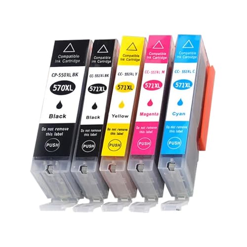 Cartouches d'encre PGI-570 CLI-571 Canon PIXMA MG5750 TS5050 pour devoirs et documents