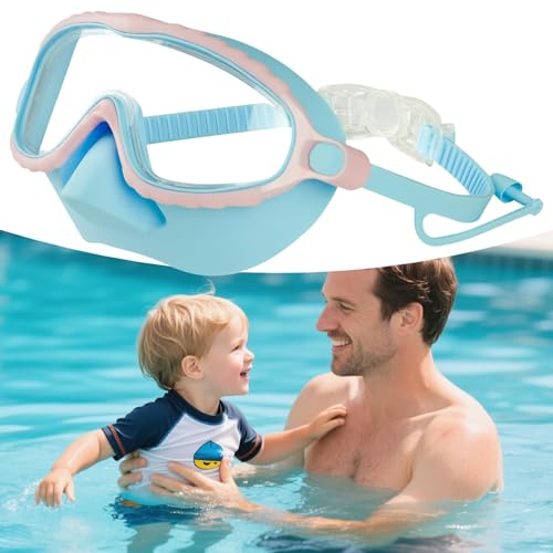 Gafas de natación infantiles con cubre nariz y ajuste cómodo para niños 7