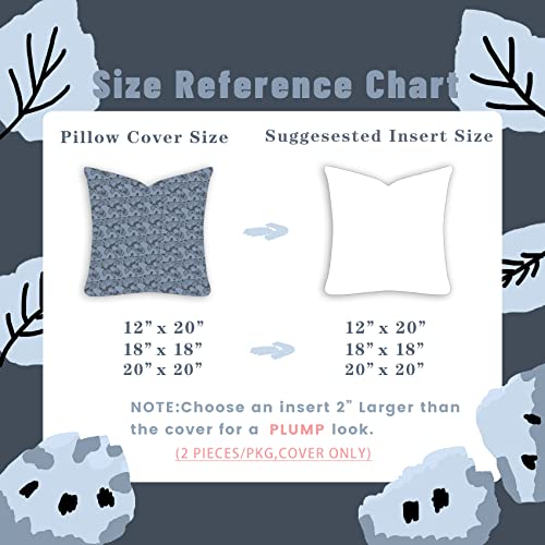 Fiouovo Textured Farmhouse Throw Pillow Covers 20X20 Decorative Pillows For Bed Couch Pillows For Living Room Rustic Pillows Neutral Accent Cushion Cases Set Of 2, Navy #TOP2