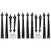 WINSOON Decorative Garage Door Hardware Kit Carriage House Accents Dummy Hinges Handles Black Steel Screw Mount Barn Decor Kit for 2 Car Garage