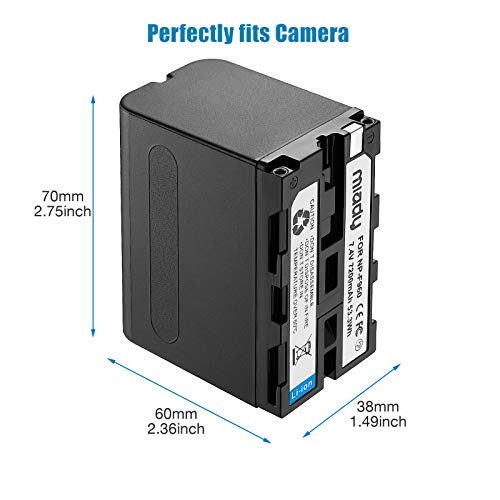 Miady 2 Stück NP-F970, NP-F960, NP-F950, NP-F930 Akku (7200mAh),Kompatibel mit Sony DCR-VX2100, DSR-PD150, DSR-PD170, FDR-AX1, HDR-FX1, HDR-FX7, HDR-AX2000 usw. - Image 7