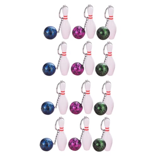 Porte-clés quilles bowling rose PVC pour ne plus jamais perdre vos clés de sport