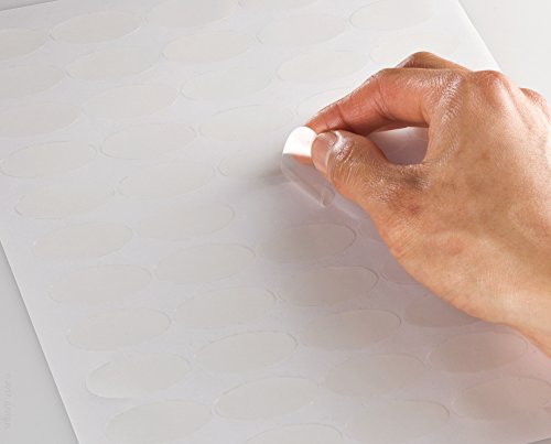Waterproof Clear Gloss 1.5 X 0.75 Inch Oval Labels For Laser Printers With Downloadable Template And Printing Instructions, 5 Sheets, 275 Labels (Cl15) #TOP1