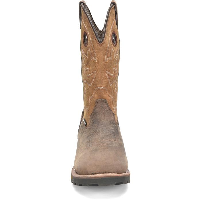 DOUBLE-H Abner Comp Toe Men's Western Boot, 12" Waterproof, Slip-Resistant, Wide Square Toe, Composite Safety, Durable Leather4