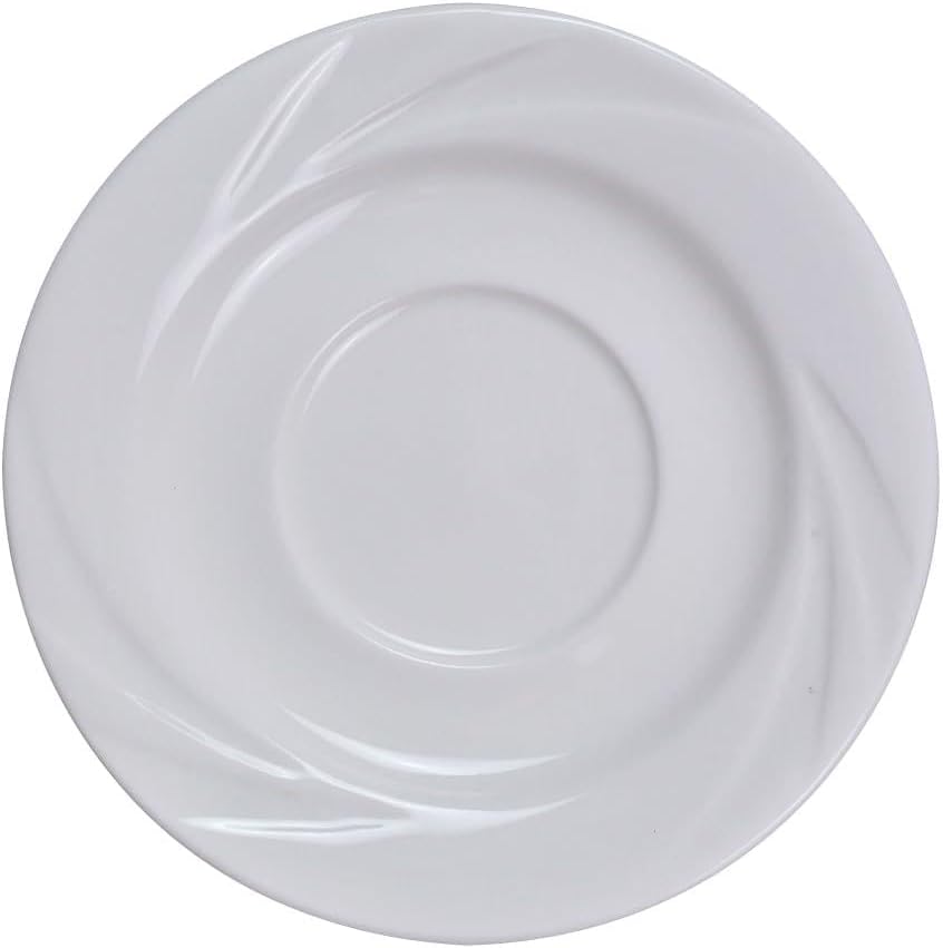 Porcelain Miami Saucer Bone White - 5.5 in. - Pack of 36