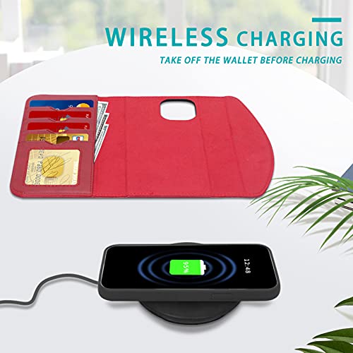 FYY Capa projetada para iPhone 13 Pro Max 5G, [Suporte Magsafe Charging] Capa carteira magnética des